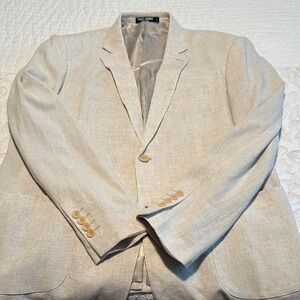 Men's Beige Linen look Blazer by Paul Jones NEW